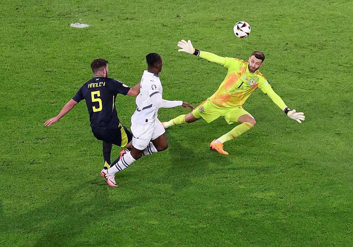 Partido de Escocia-Suiza en la Eurocopa