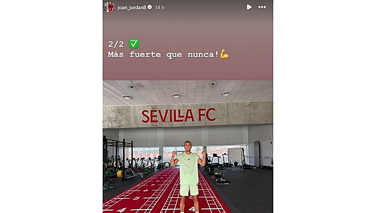 Publicación de Jordán en su cuenta de Instagram