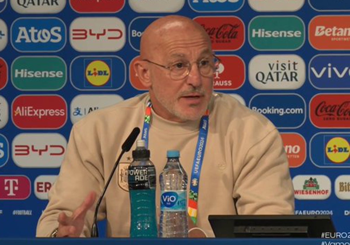 Luis de la Fuente, durante la rueda de prensa previa al partido contra Albania