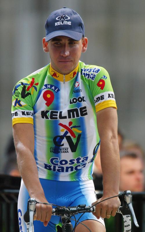 El ciclista español Jesús Manzano durante su etapa en el equipo Kelme