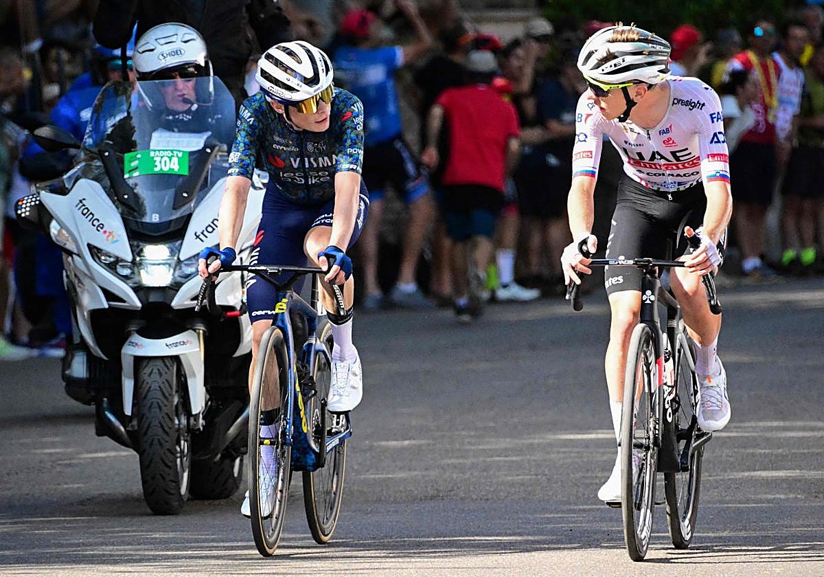 Primer mano a mano entre Pogacar y Vingegaard en el Tour