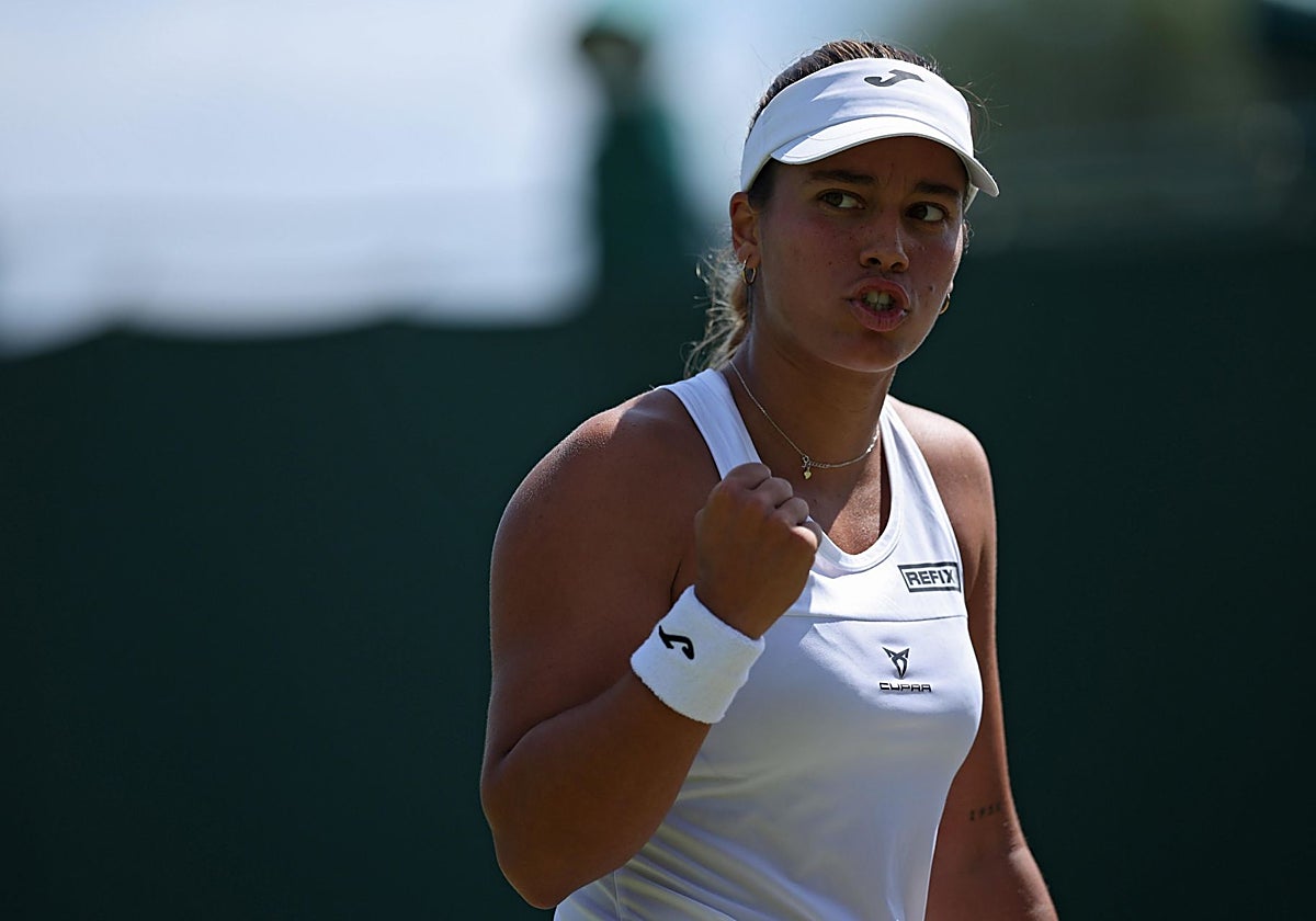 Jessica Bouzas, durante el partido ante Bucsa