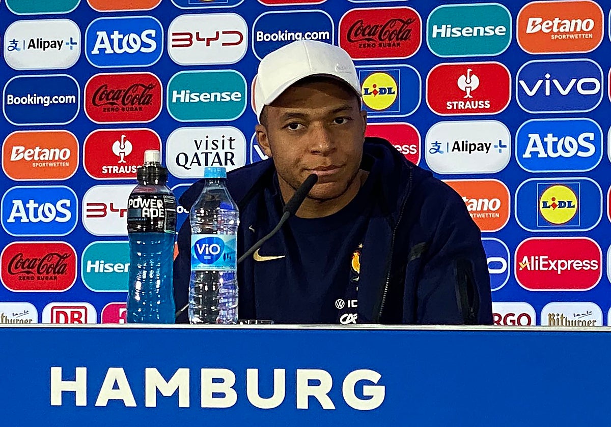 Kylian Mbappé, en rueda de prensa