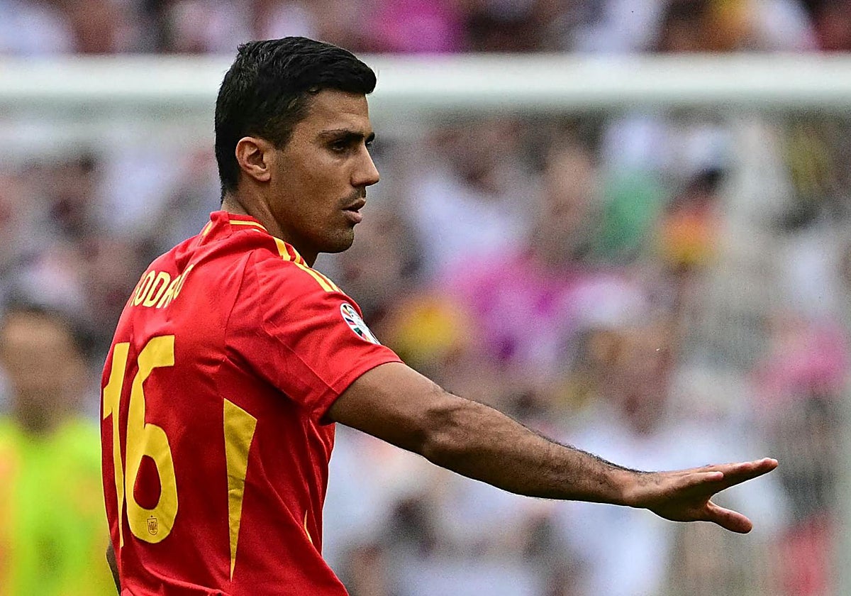 Rodri, durante el encuentro de cuartos de final entre España y Alemania