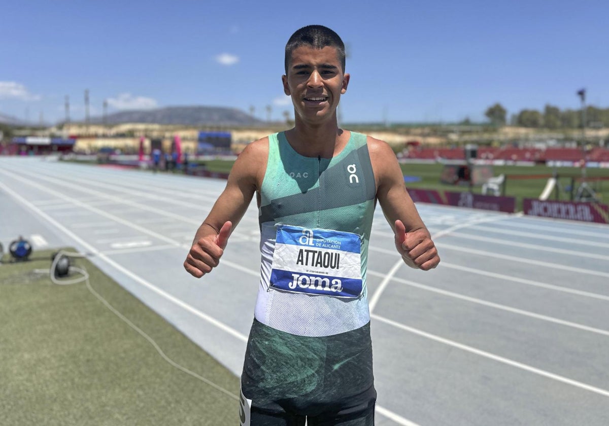 Moha Attaoui tras disputar una prueba