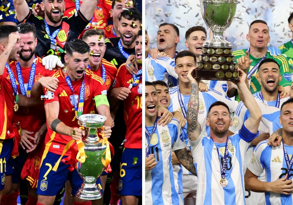 España, campeona de Europa, y Argetina, campeona de la Copa América