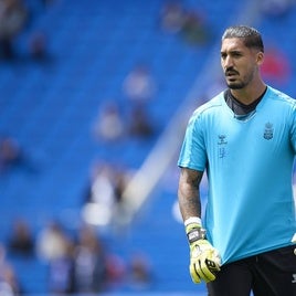 Ãlvaro Valles, durante un entrenamiento con la UD Las Palmas