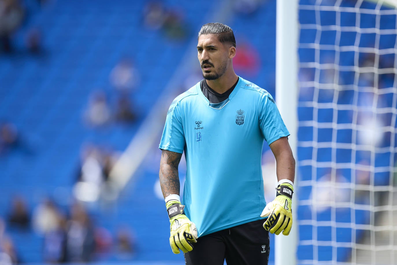 Álvaro Valles, durante un entrenamiento con la UD Las Palmas