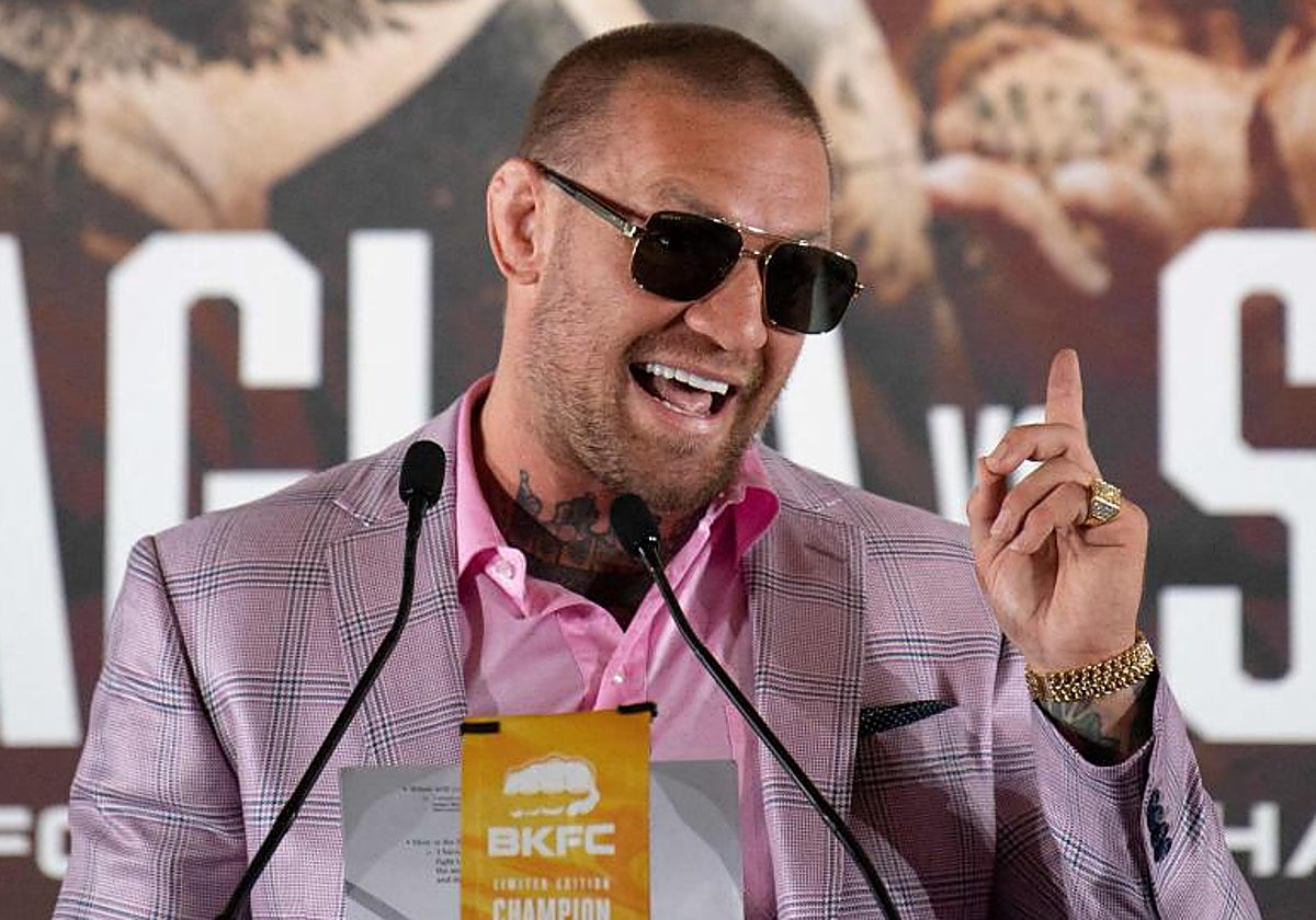 Conor McGregor, durante la rueda de prensa en Marbella