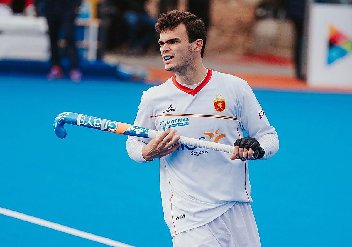 Xavi Gispert, en un partido con la selección española