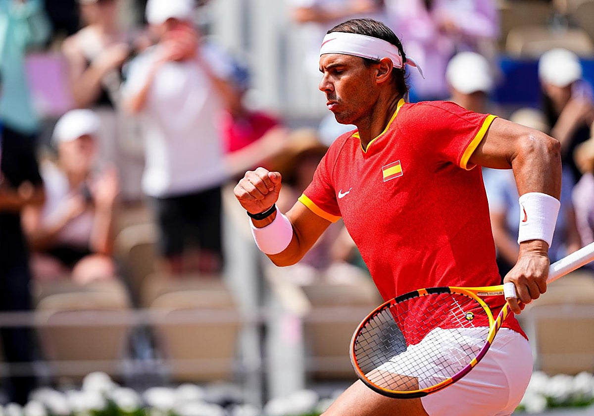 Rafael Nadal, durante su partido ante Fucsovics