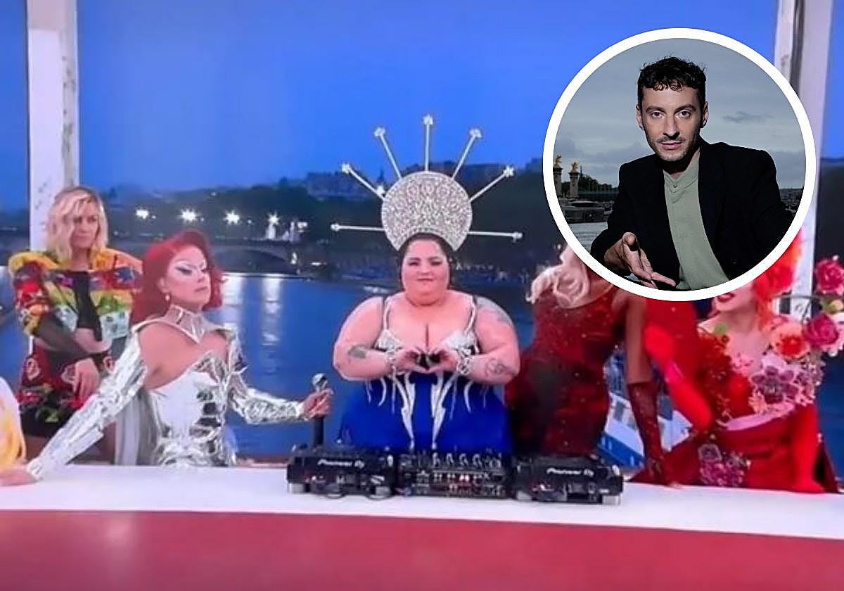 La imagen de la ceremonia y el director de la inauguración, Thomas Jolly