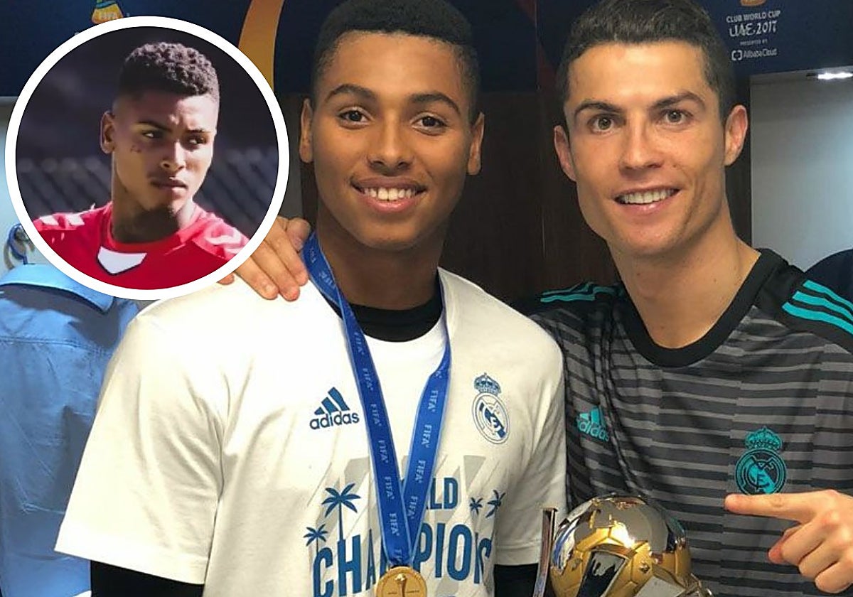 Moha Ramos con Cristiano Ronaldo tras la conquista del Mundialito de Clubes