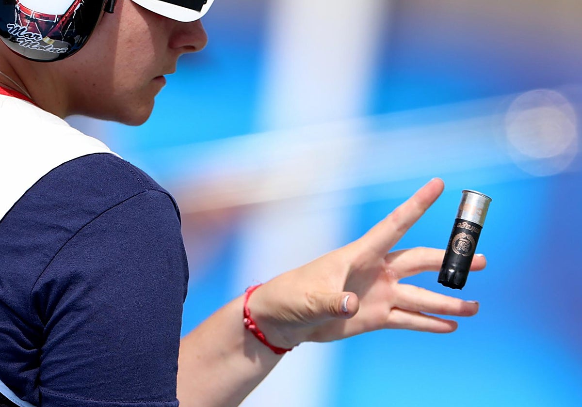 Mar Molné, durante la final de tiro