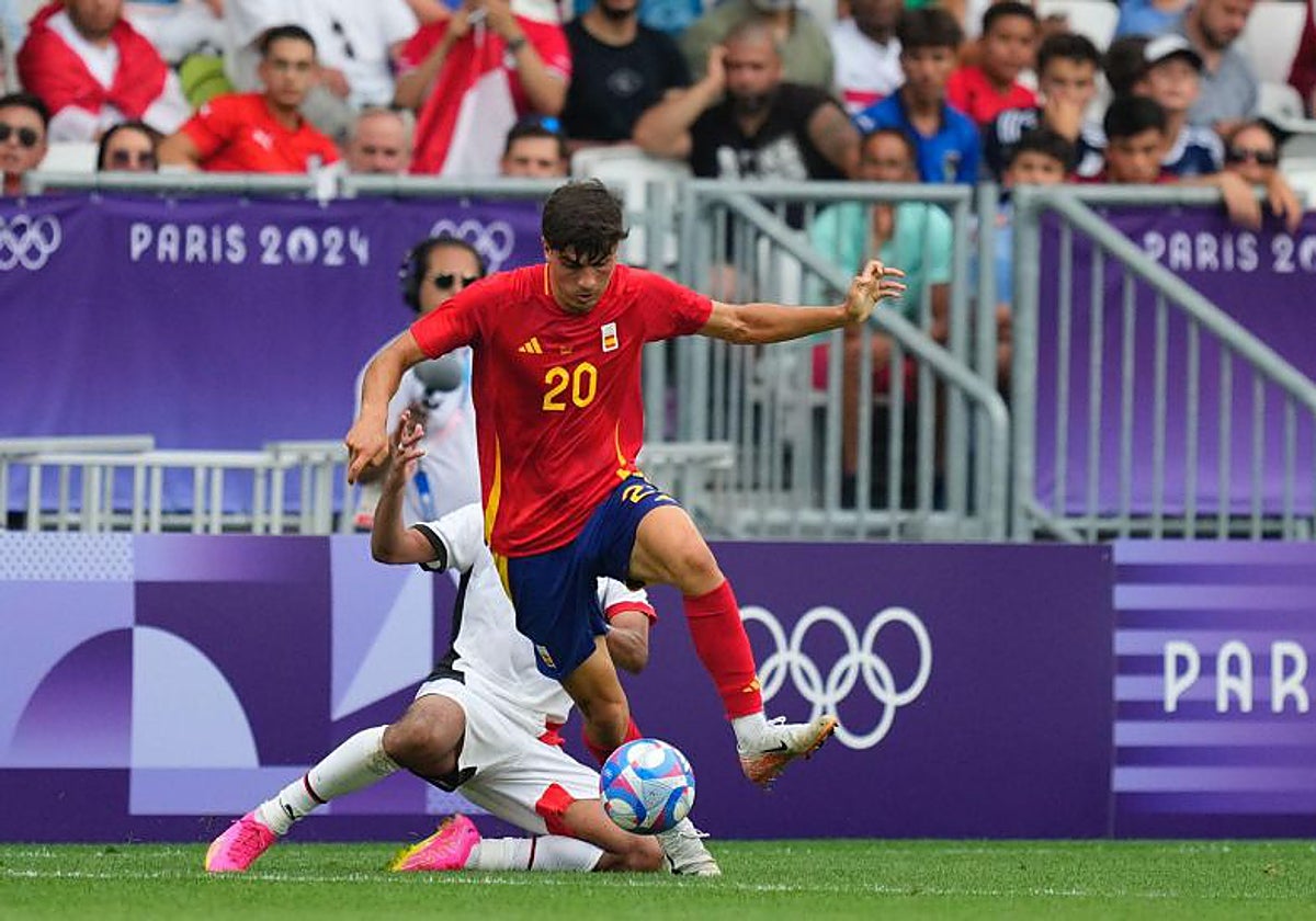 Juanlu Sánchez jugó la segunda parte del choque frente a Egipto