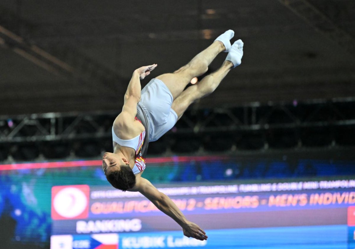 David Vega, el representante español en gimnasia de trampolín