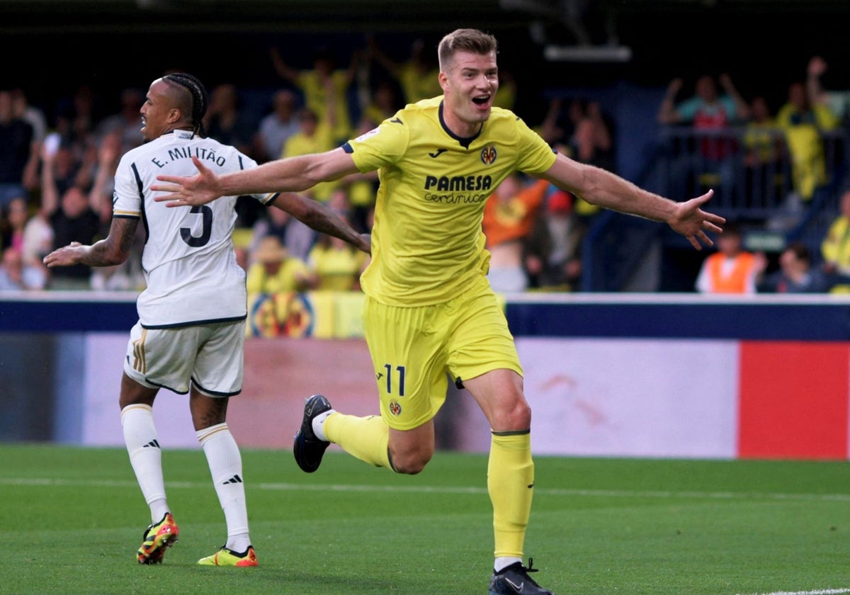 Sorloth anotó la pasada temporada tres goles al Madrid en un solo partido