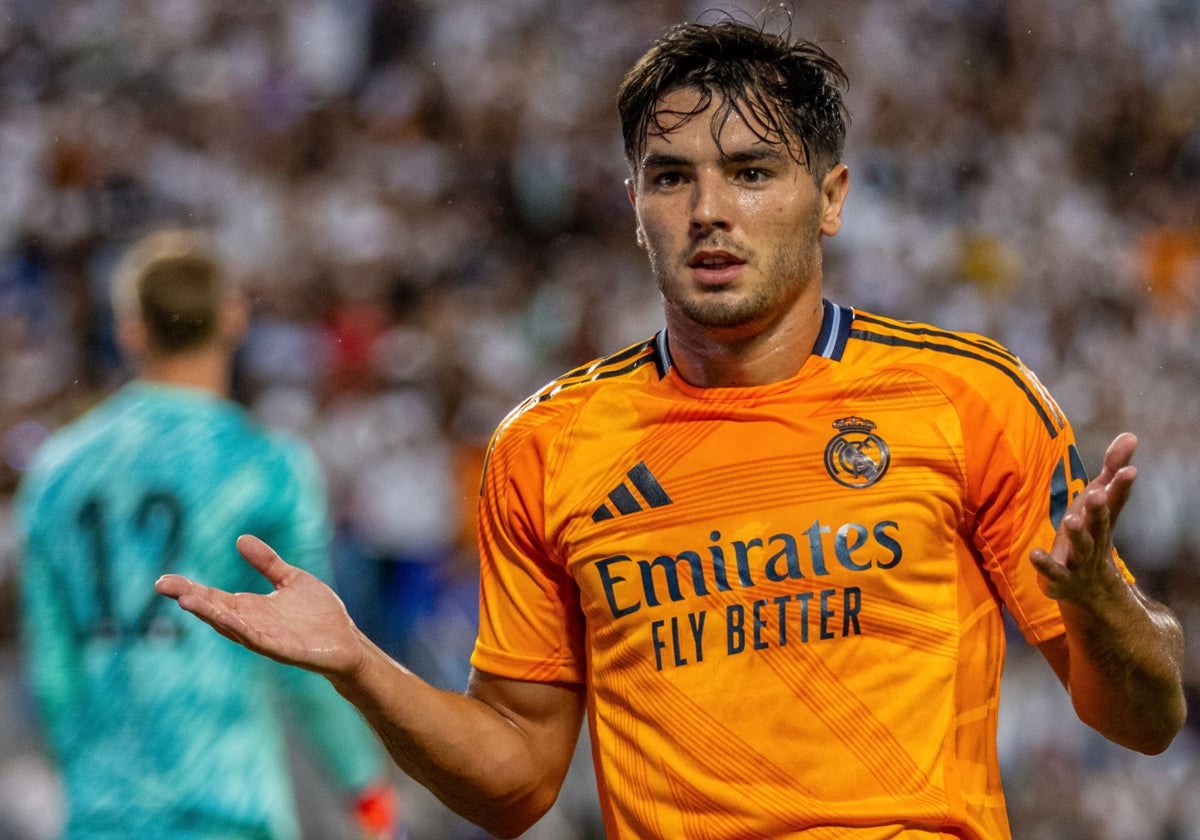 Brahim, tras anotar el 2-0 para el Real Madrid