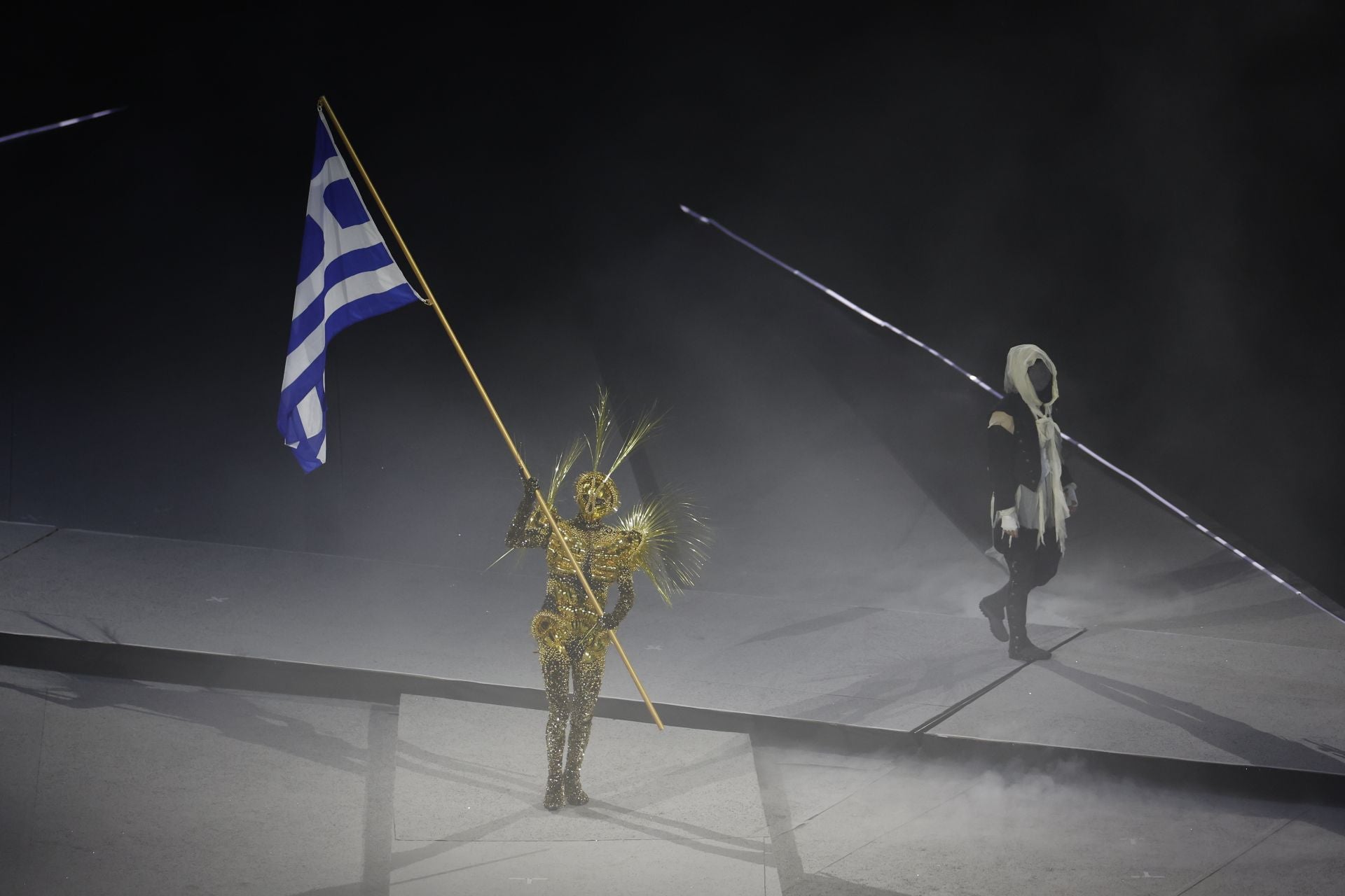 Parte del espectáculo de la ceremonia de clausura de los Juegos Olímpicos 2024