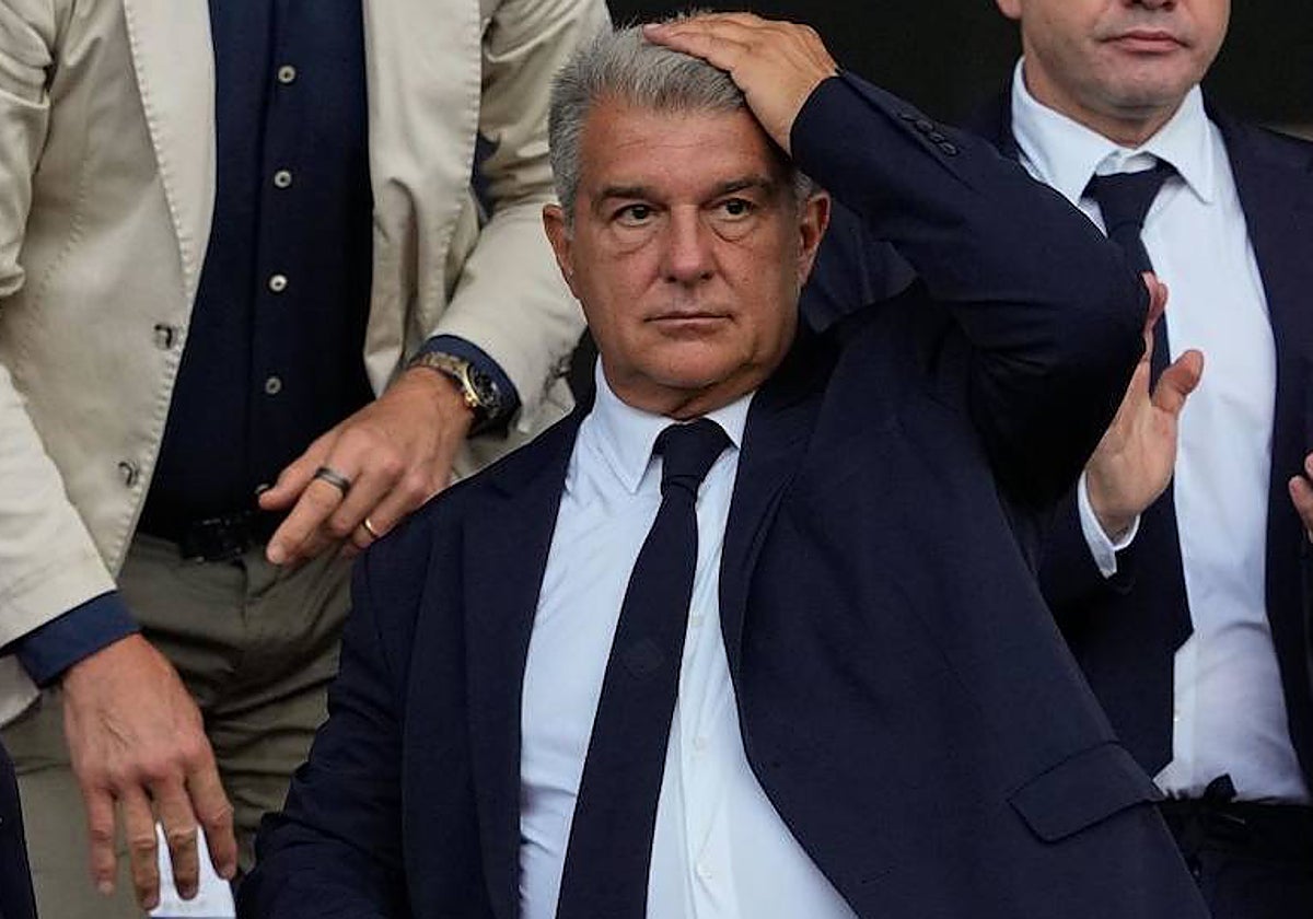 Laporta durante el trofeo Joan Gamper