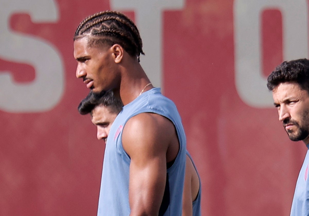 Badé, en uno de los últimos entrenamientos