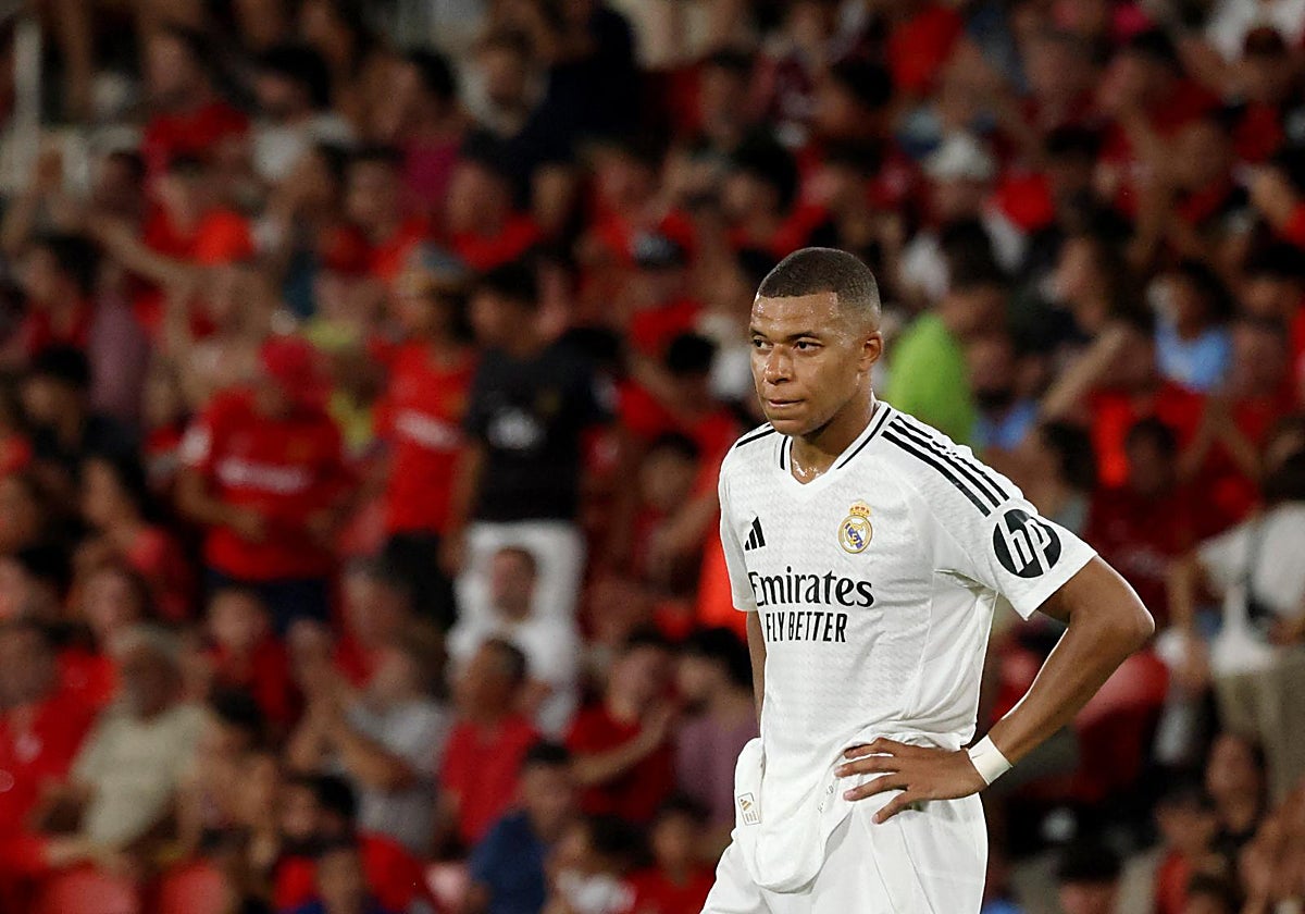 Mbappé en el partido ante el Mallorca