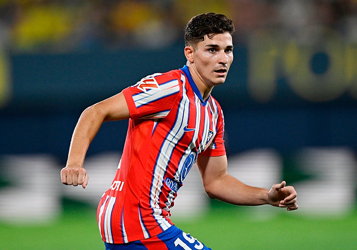 Julián Álvarez, en el partido ante el Villarreal de la primera jornada de Liga