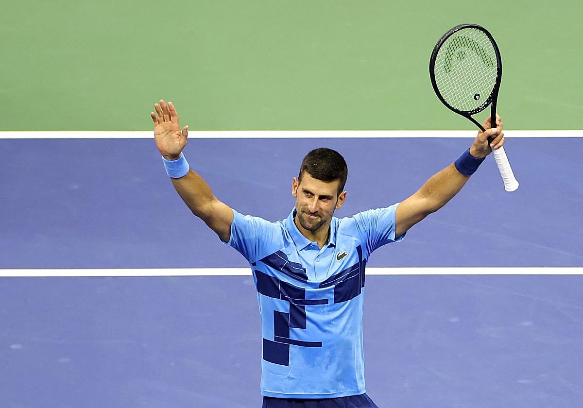 Novak Djokovic, durante su debut en el US Open