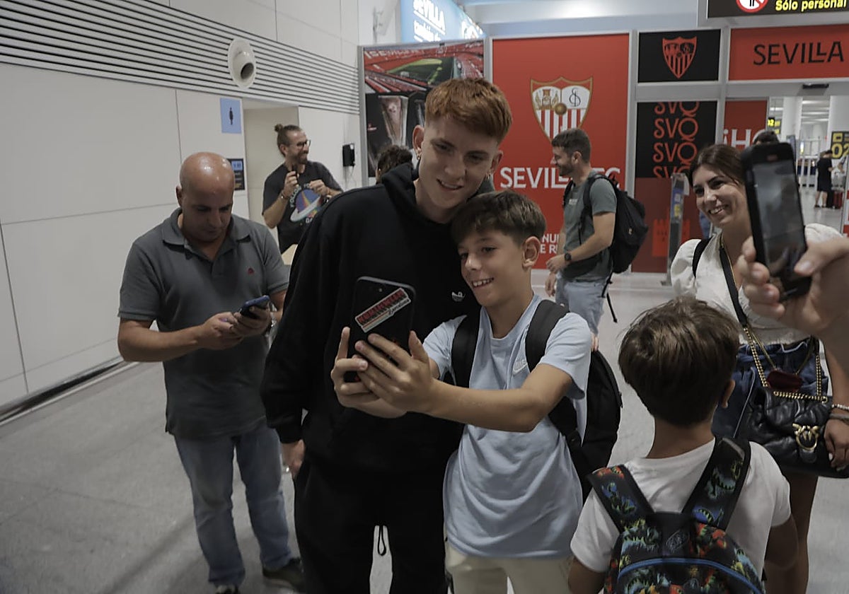 Barco, a su llegada a Sevilla el pasado jueves