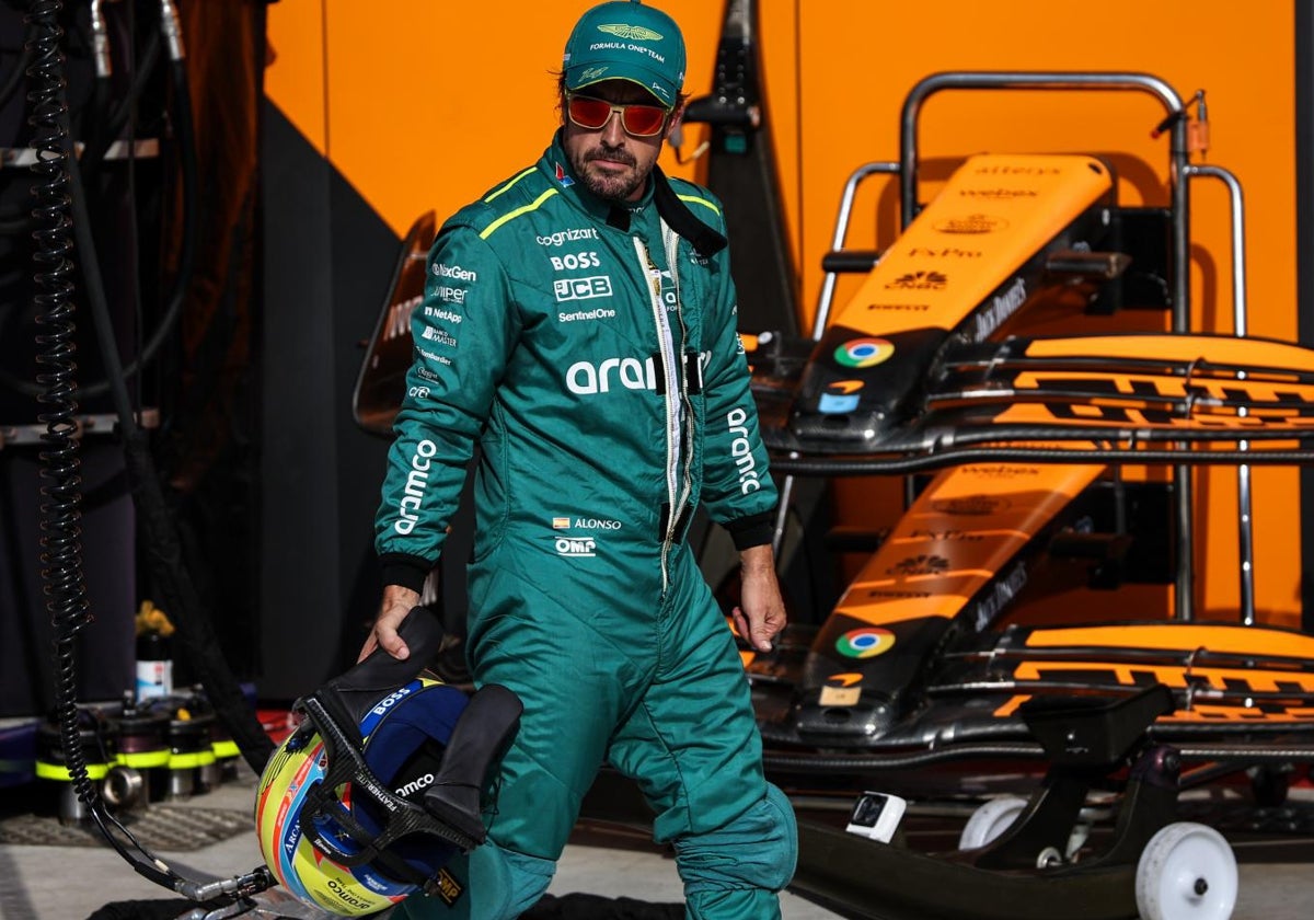 Alonso, durante el GP de Italia