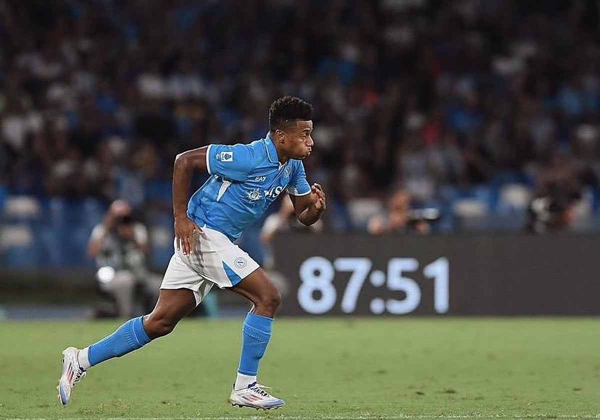 David Neres en el partido contra el Parma del pasado sábado