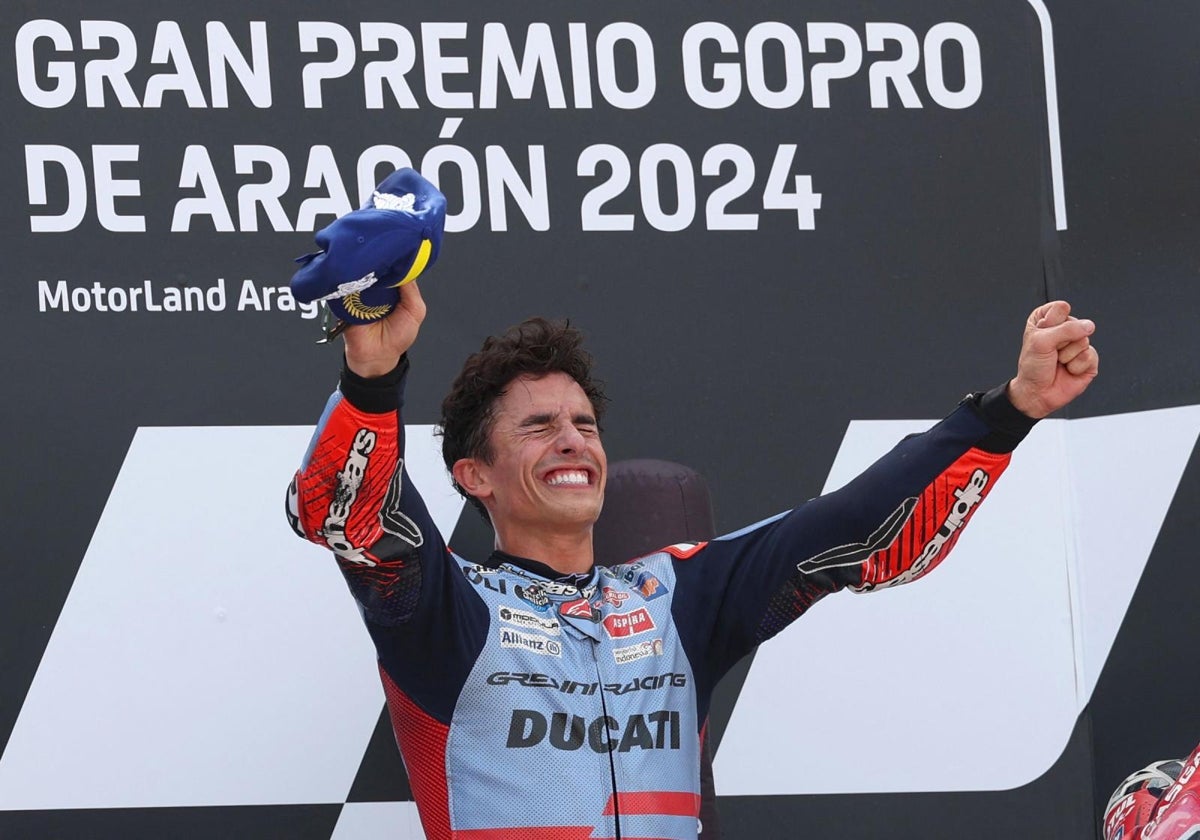 Marc Márquez, tras su victoria en el GP de Aragón