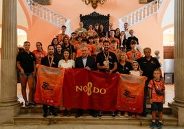 El Club Vóley Palestra, recibido en el Ayuntamiento de Sevilla tras proclamarse campeón de España