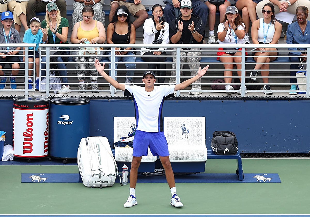 Rafa Jódar, tras ganar su título en el US Open júnior