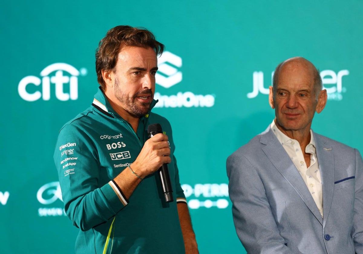 Adrian Newey y Fernando Alonso