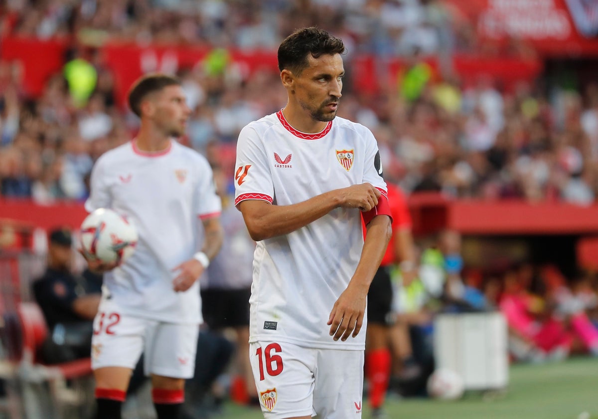 Jesús Navas, en el Sevilla - Getafe