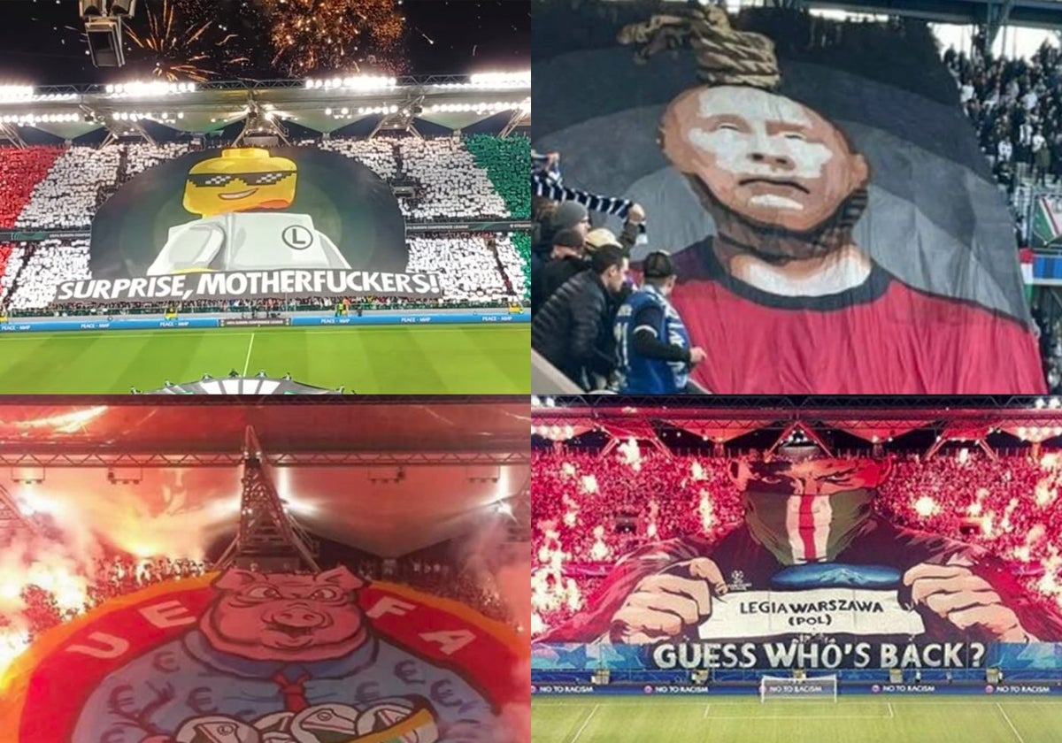 La afición del Legia de Varsovia