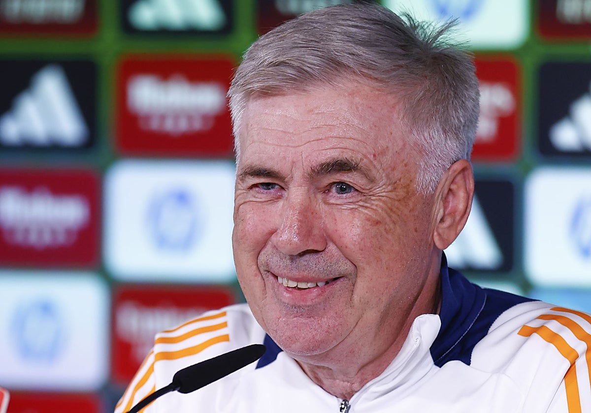 Ancelotti, en la rueda de prensa previa al duelo entre Real Madrid y Barcelona