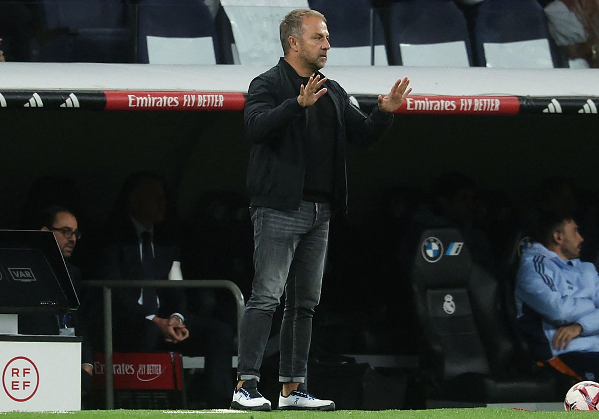 Hansi Flick en el Bernabéu