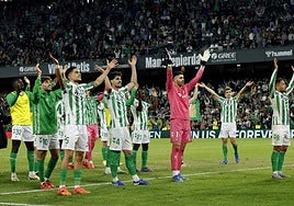 Lo Celso y Natan se unen a la celebración del Betis tras ganar al Atlético