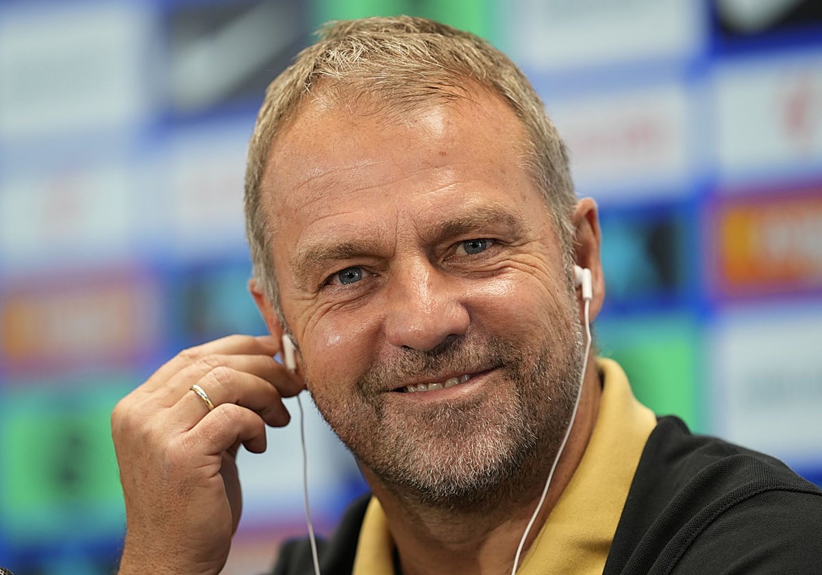 Hansi Flick, en una rueda de prensa