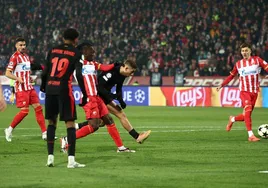 Fermín consiguió un gol en Belgrado