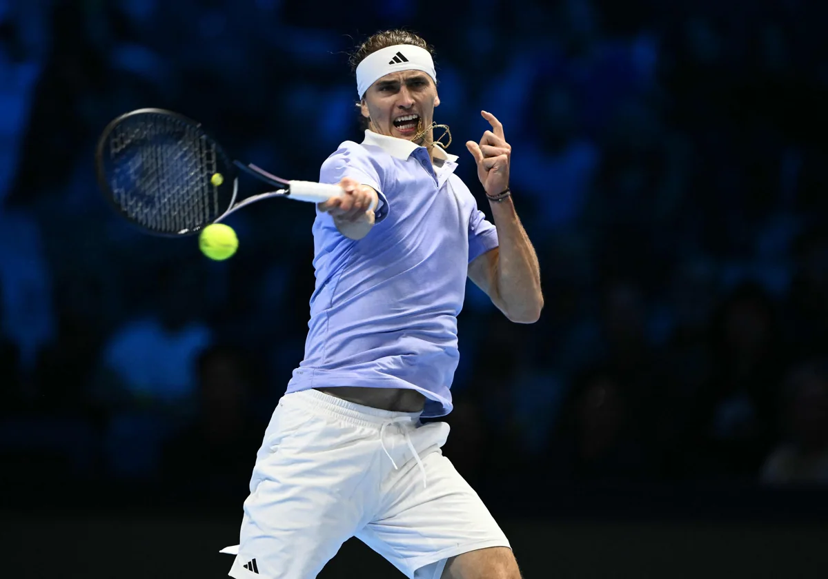 Zverev, durante el partido ante Rublev