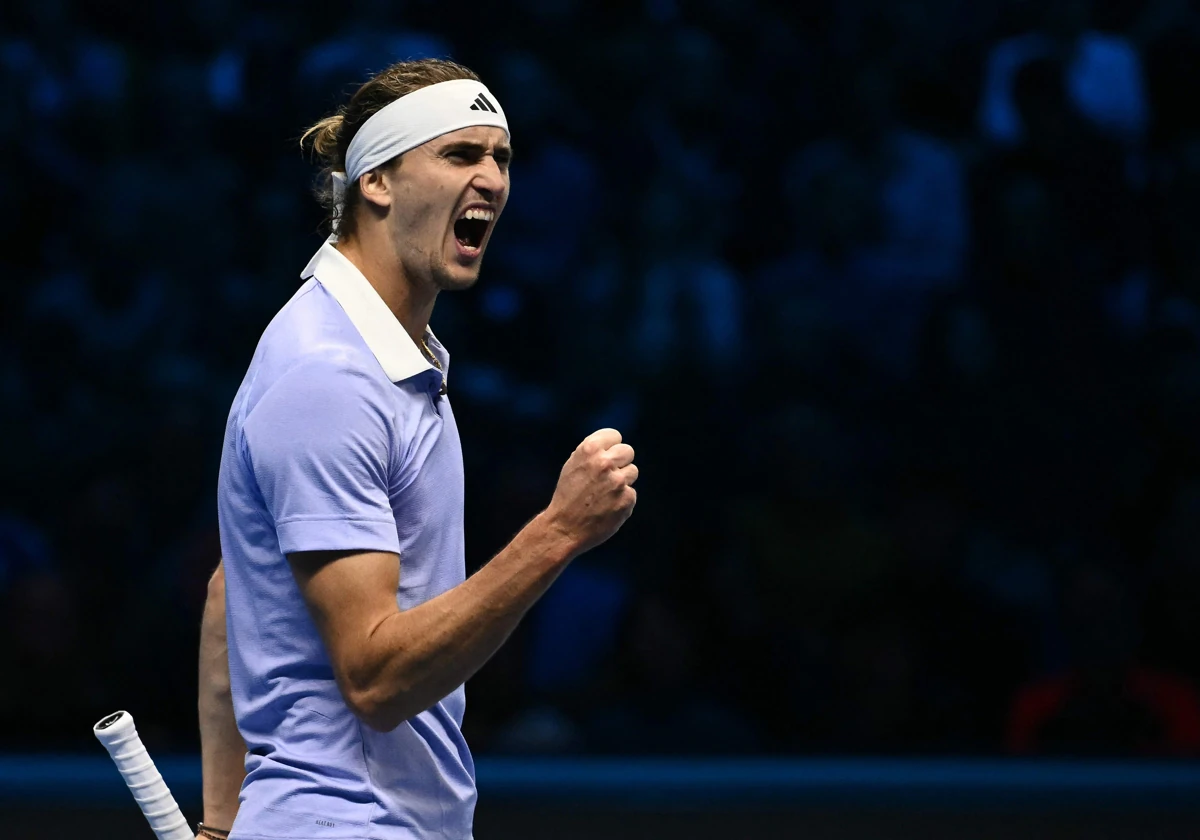 Alexander Zverev, durante el partido ante Ruud