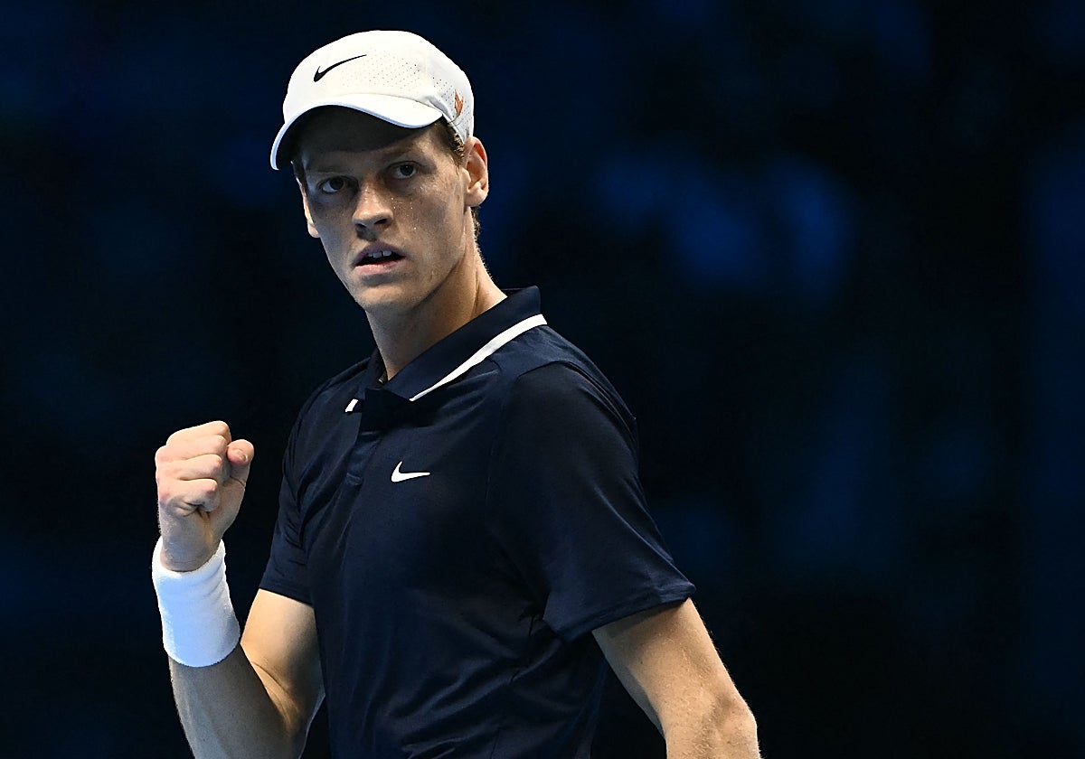 Sinner celebra el triunfo ante Ruud