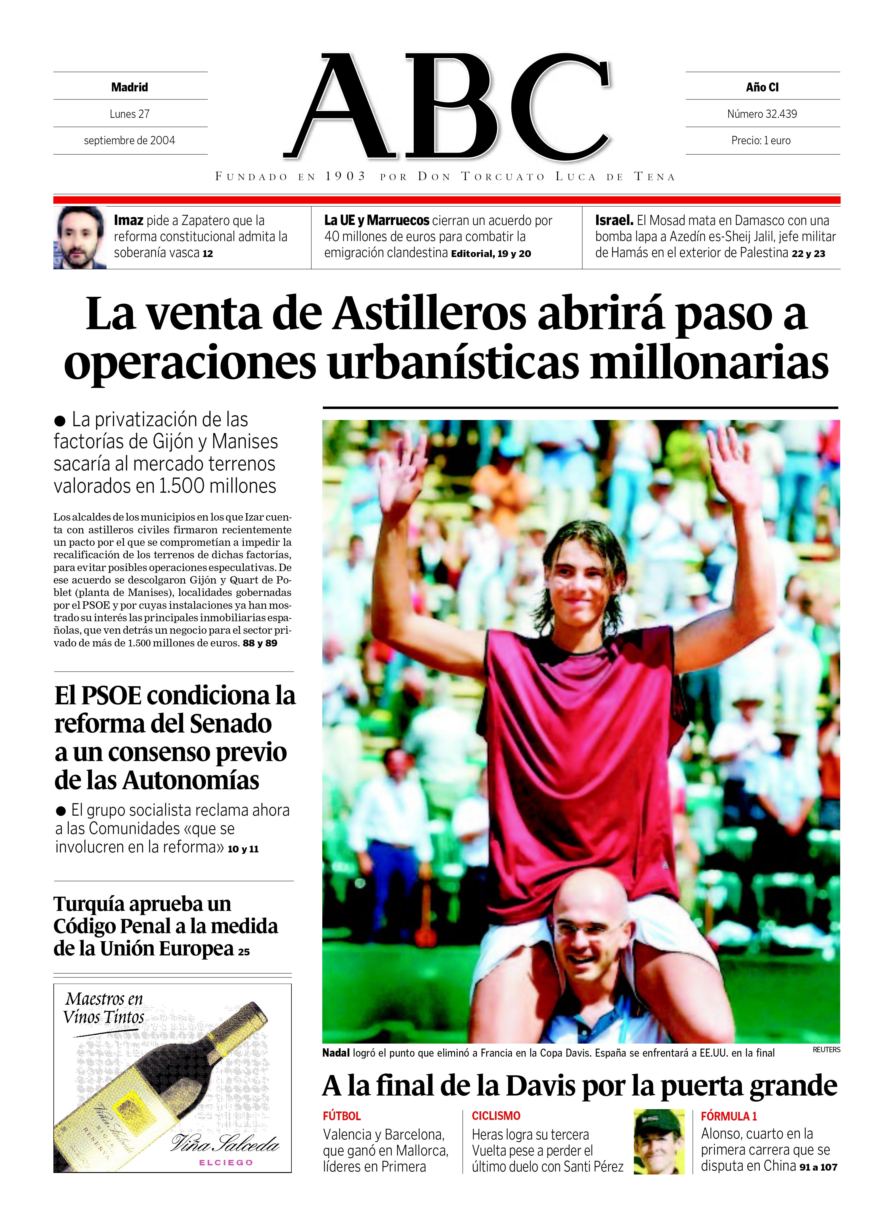 Las 58 portadas de Nadal en ABC