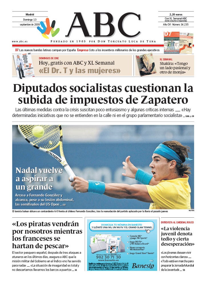 Las 58 portadas de Nadal en ABC