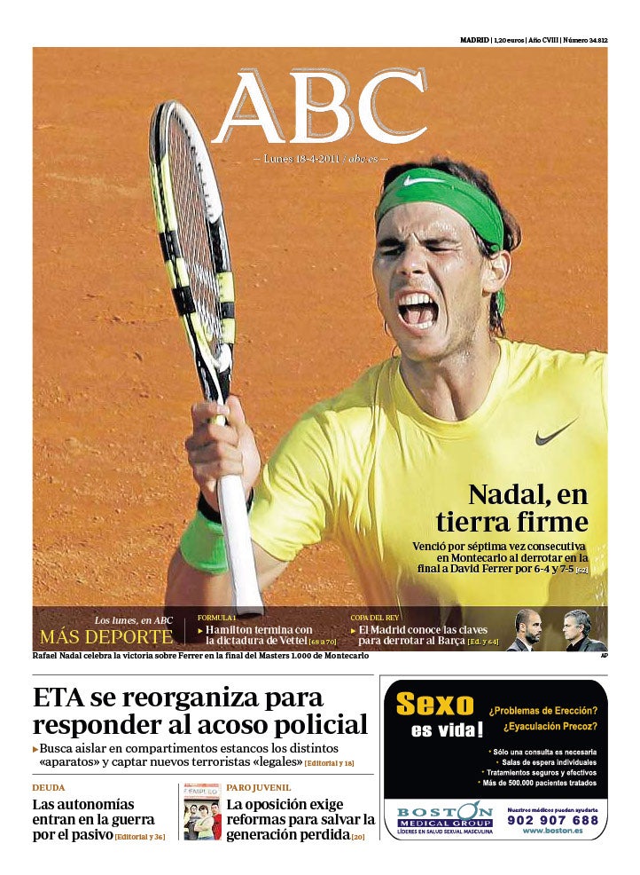 Las 58 portadas de Nadal en ABC