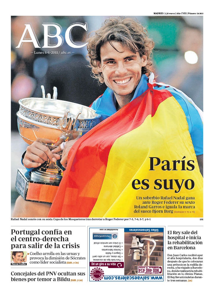 Las 58 portadas de Nadal en ABC