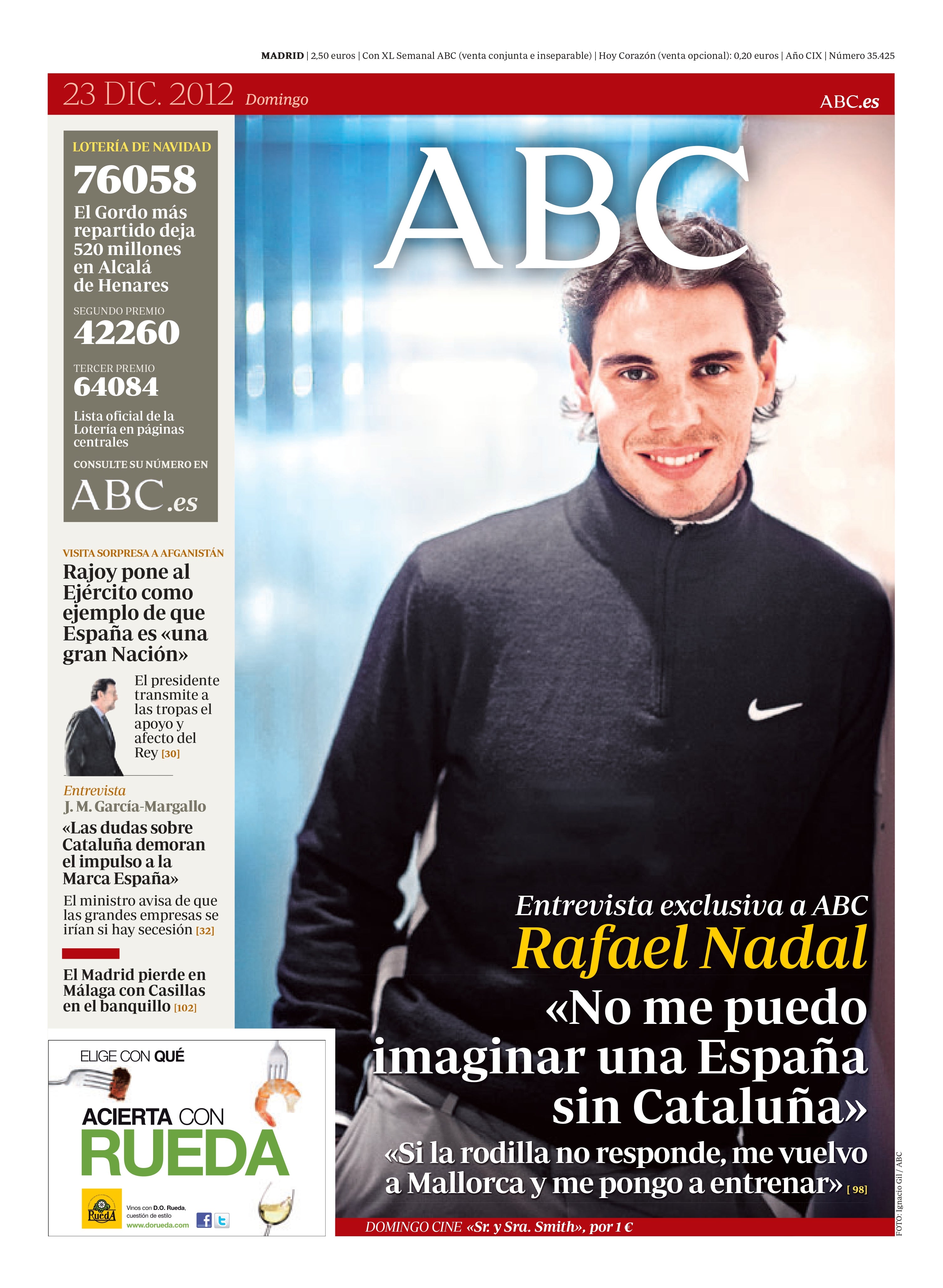 Las 58 portadas de Nadal en ABC